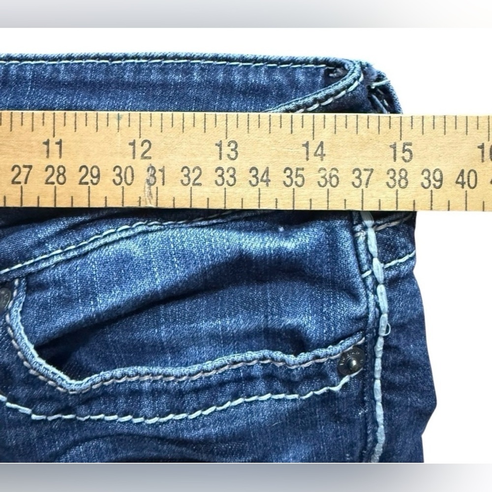 Big Star Maddie Bermuda Denim Shorts Sz26 Medium Wash Western - Picture 5 of 12
